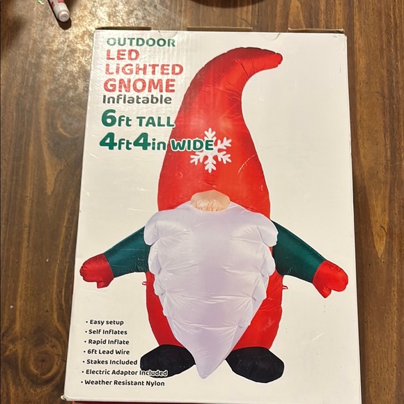 Festive LED Inflatable Gnome - Picture 1 of 1